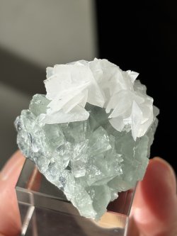 画像1: フローライト シャンファーリン カルサイト共生　中国産 ( Fluorite Calsite, Xianghualing Mine, Linwu Co., Chenzhou, Hunan, China )